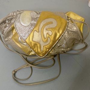 Vintage Sharif leather snakeskin purse